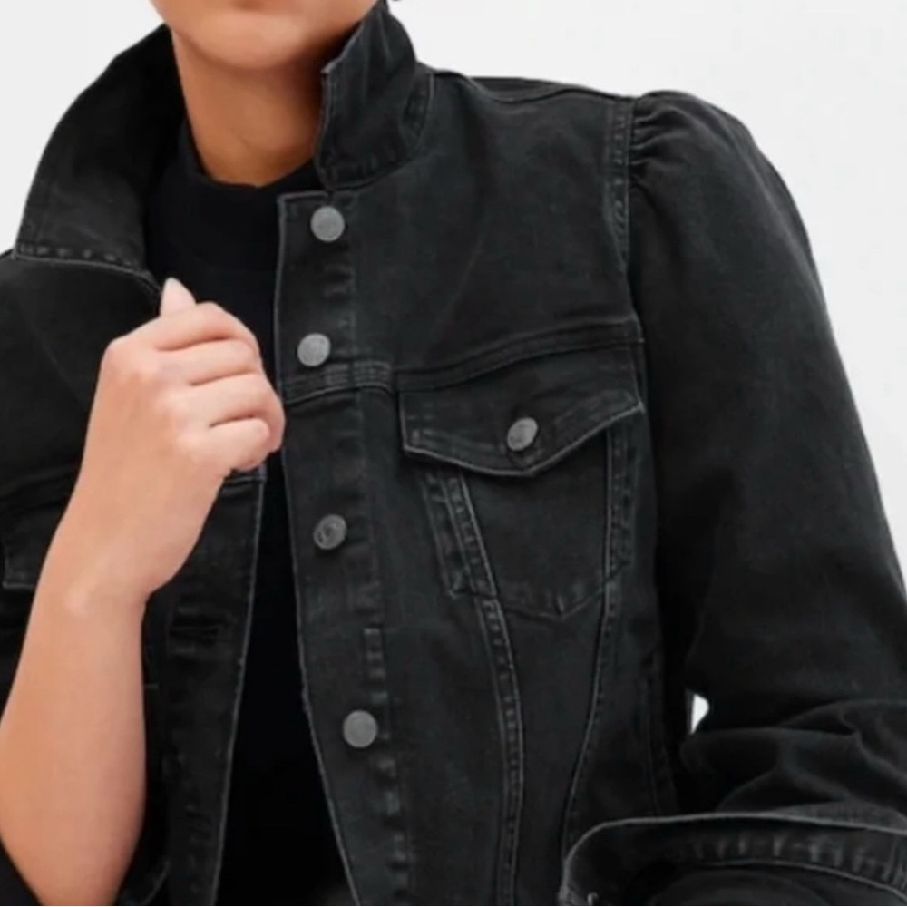 Black Denim Jacket Small Tall